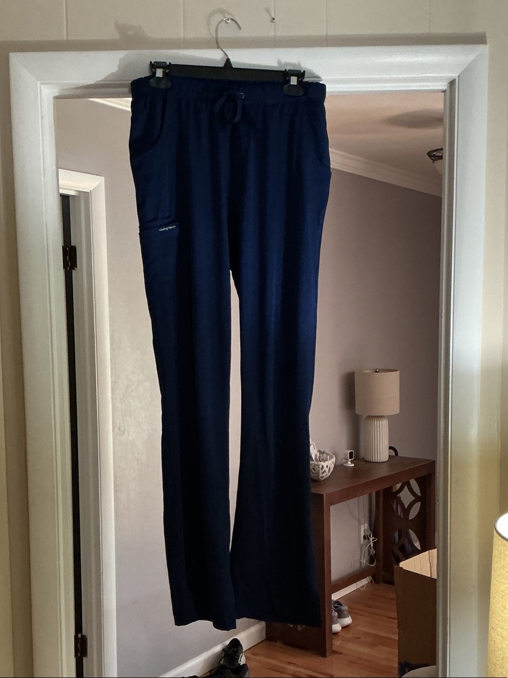 healing hands Navy Drawstring Scrub Joggers
